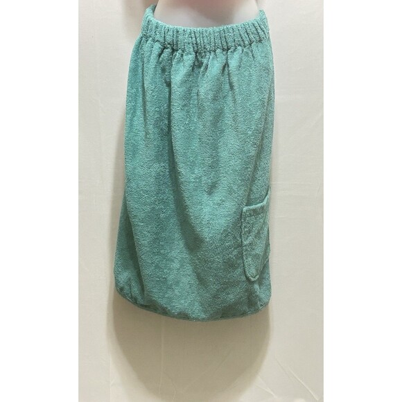 Melsimo by TowelSelections Small 100% Cotton Green Wrap Towel Shower Beach Pool - Picture 1 of 11